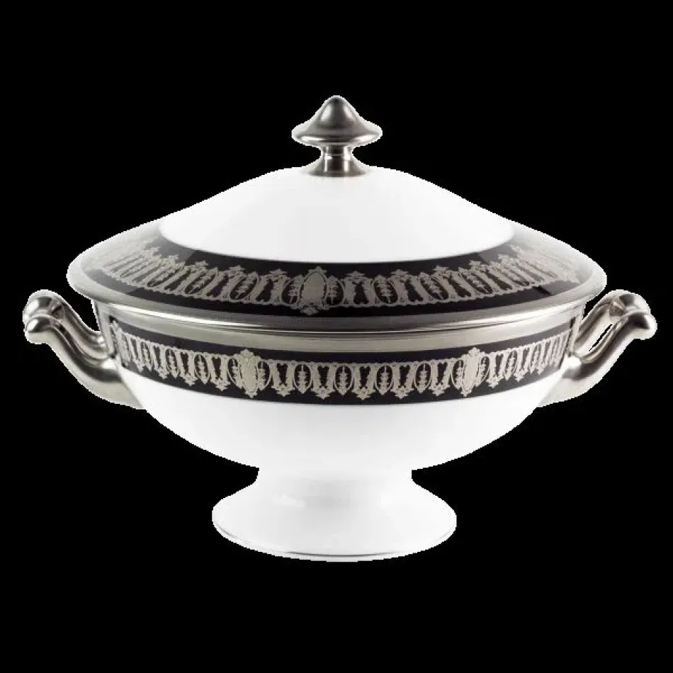 Saint Honore Black/Platinum Soup Tureen (Special Order)