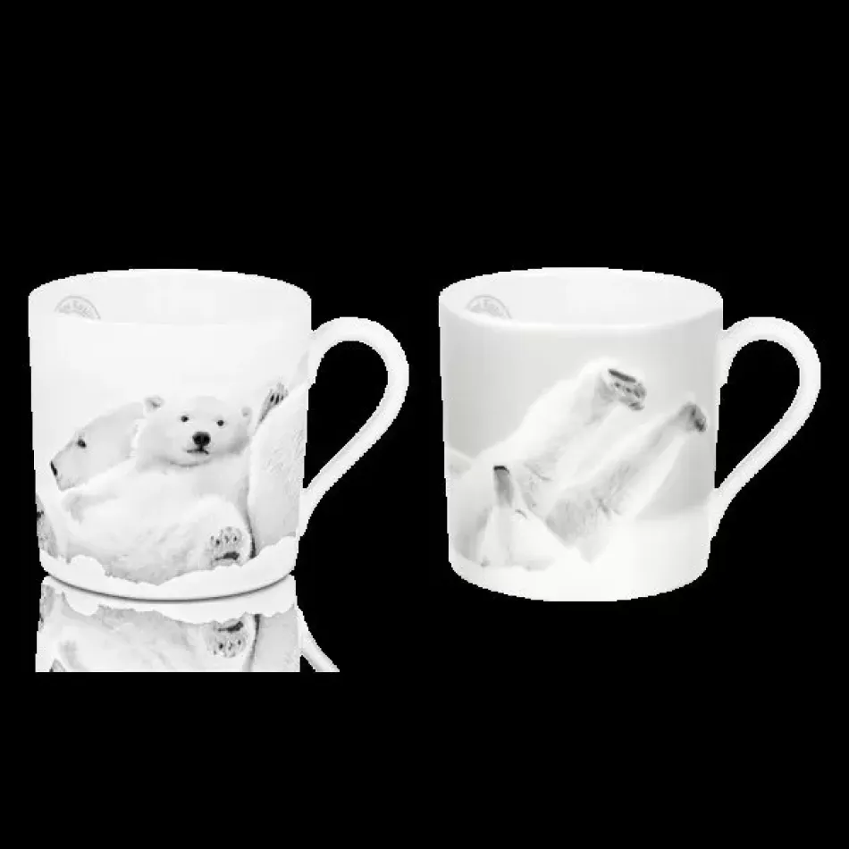 Kyriakos Kaziras Arctic Emotion Black/White Set Of 2 Mini Mugs 7 Cm 15 Cl