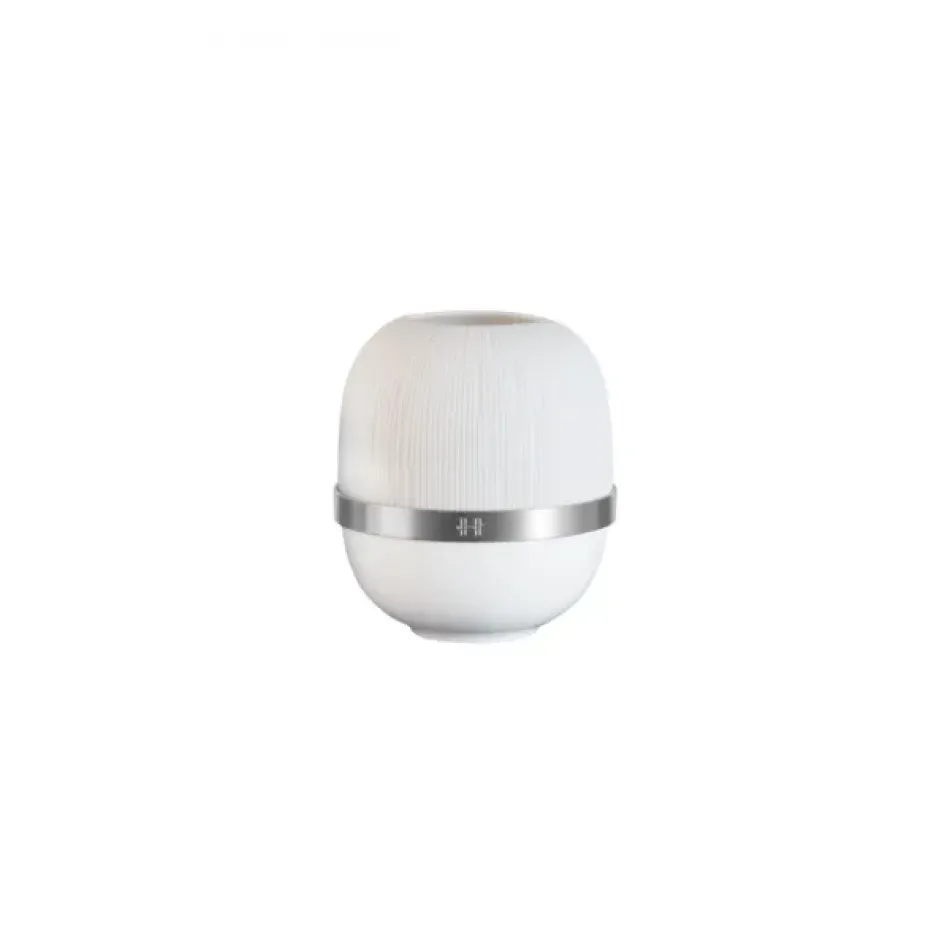 Infini Silver Band Candle Holder Medium