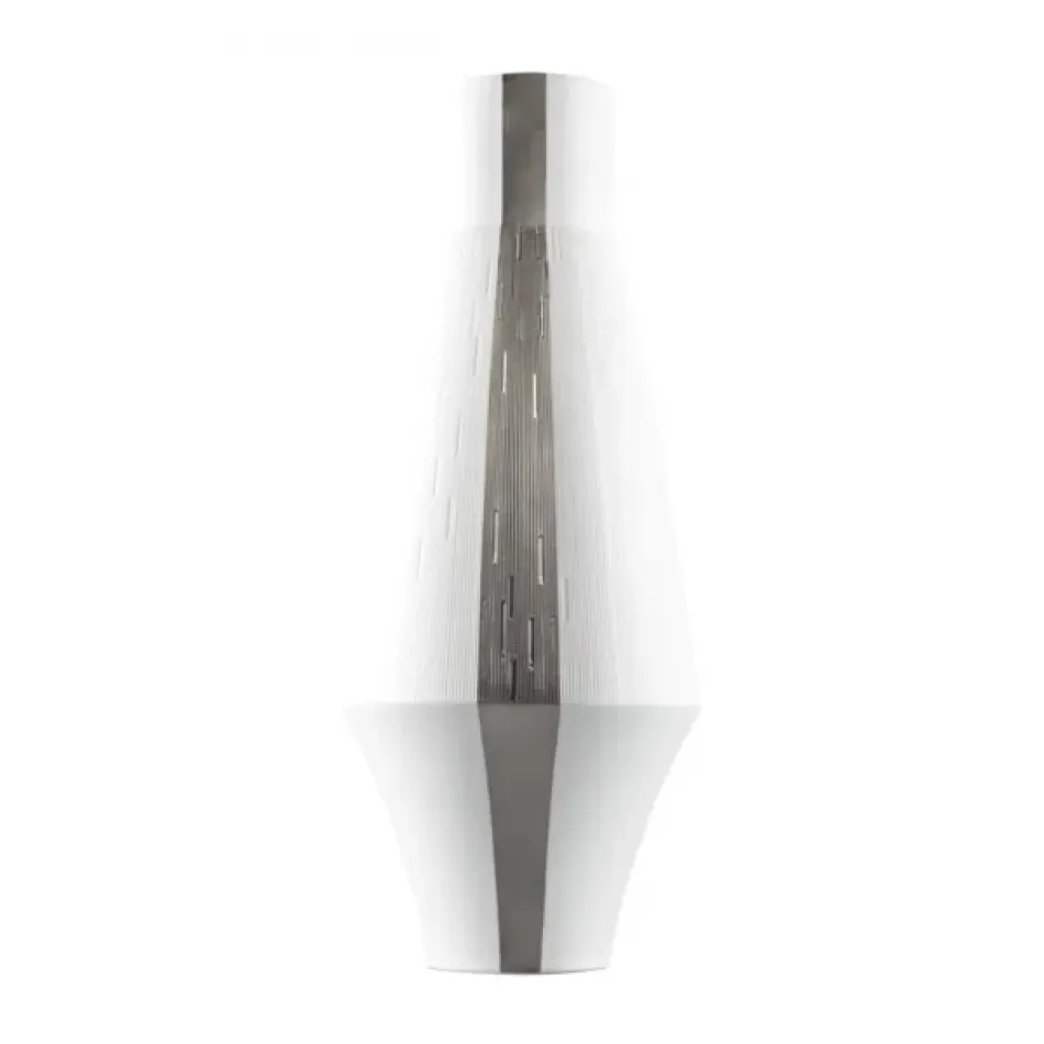 Infini 2 Bandes Platine Vase