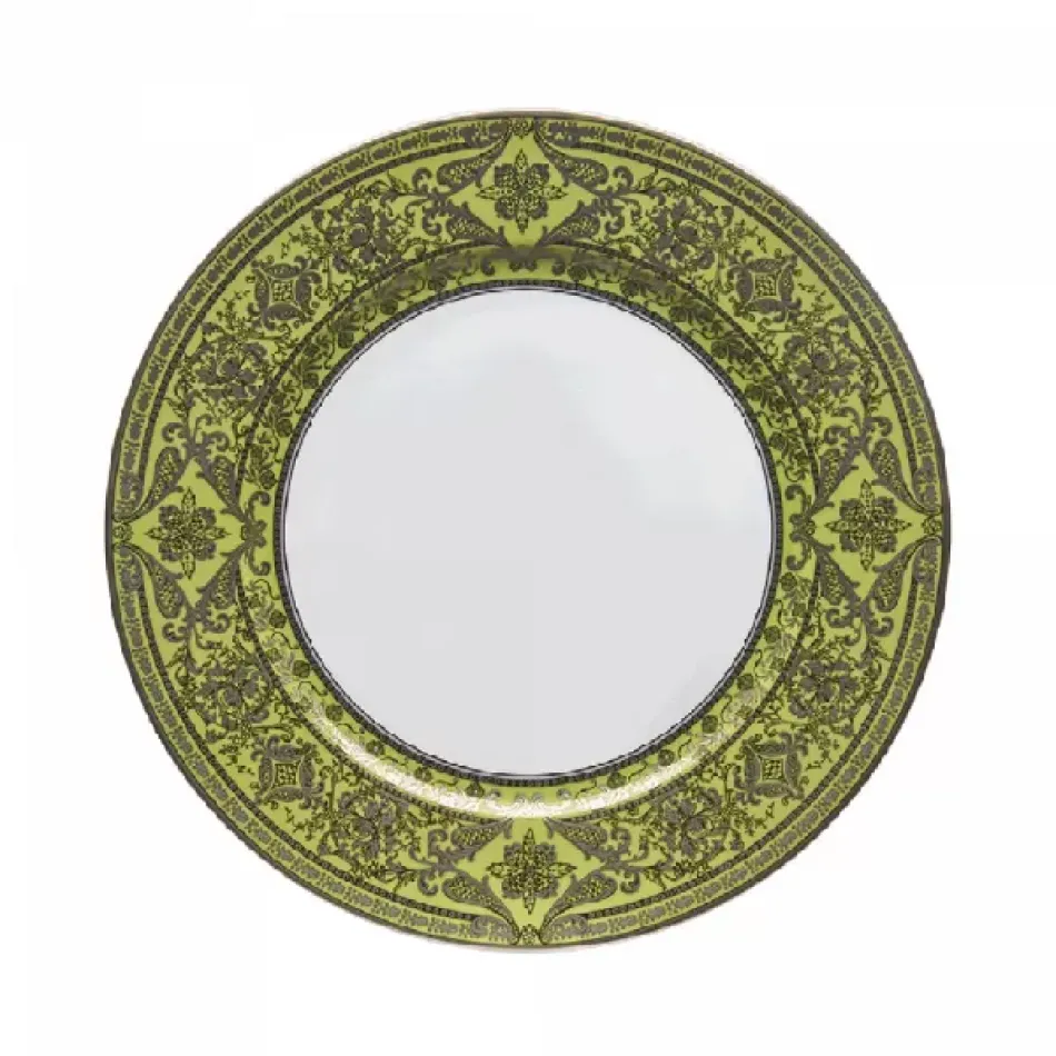 Matignon Apple Green/Platinum Dessert Plate 22 Cm (Special Order)