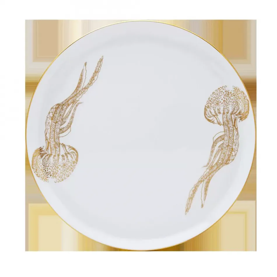 Ocean Blue/Gold Tart Platter 31.5 Cm