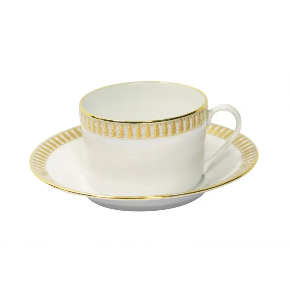 Plumes White/Platinum Teacup And Saucer 15 Cm 14 Cl