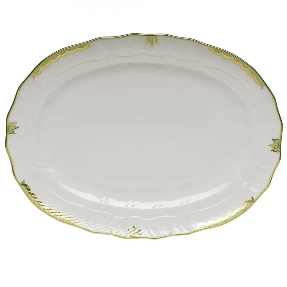 Princess Victoria Green Platter 15 in L X 11.5 in W