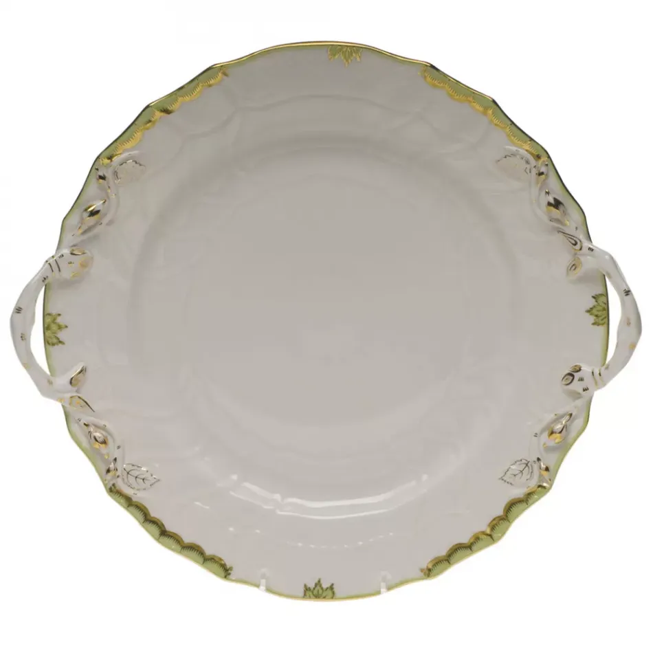 Princess Victoria Green Chop Plate With Handles 12 in D