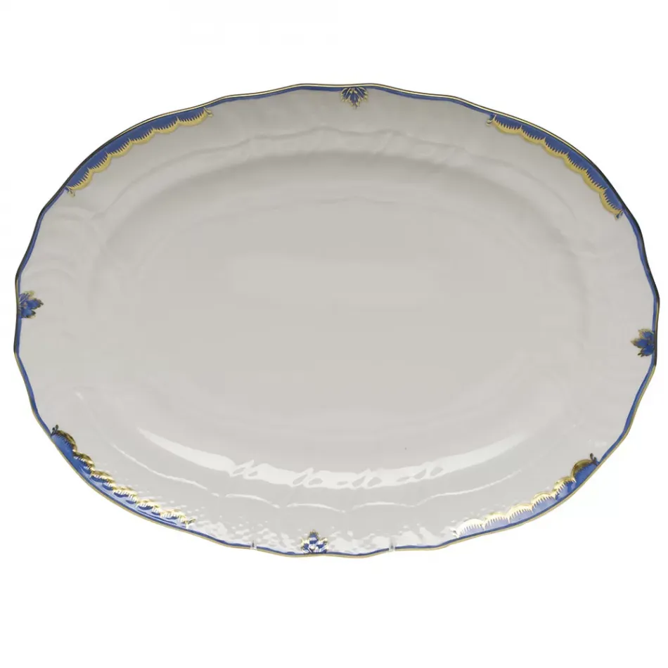 Princess Victoria Blue Platter 15 in L X 11.5 in W