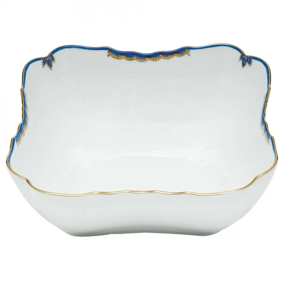 Princess Victoria Blue Square Salad Bowl 10 in Sq