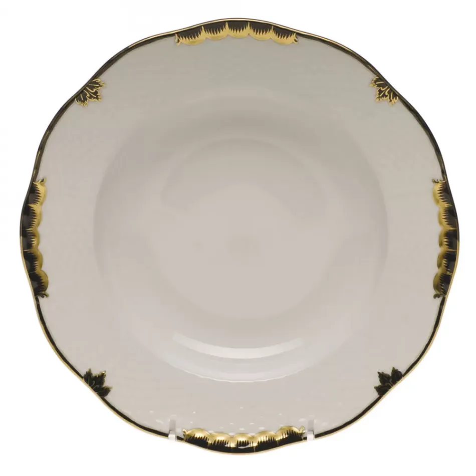 Princess Victoria Black Rim Soup Plate 8 in D