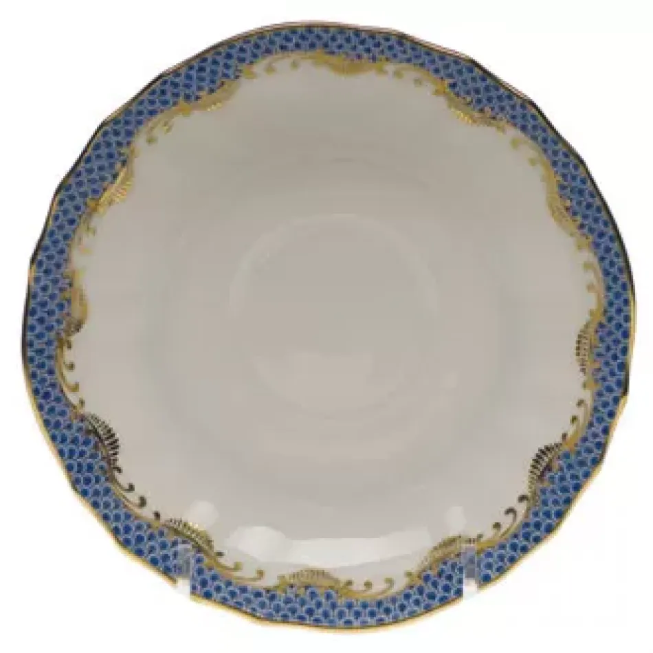 Fish Scale Blue Canton Saucer 5.5 in D