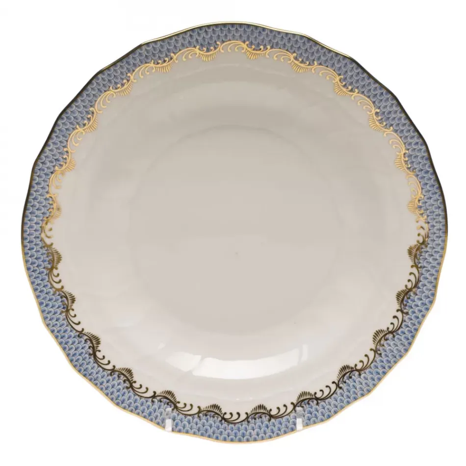 Fish Scale Light Blue Dessert Plate 8.25 in D