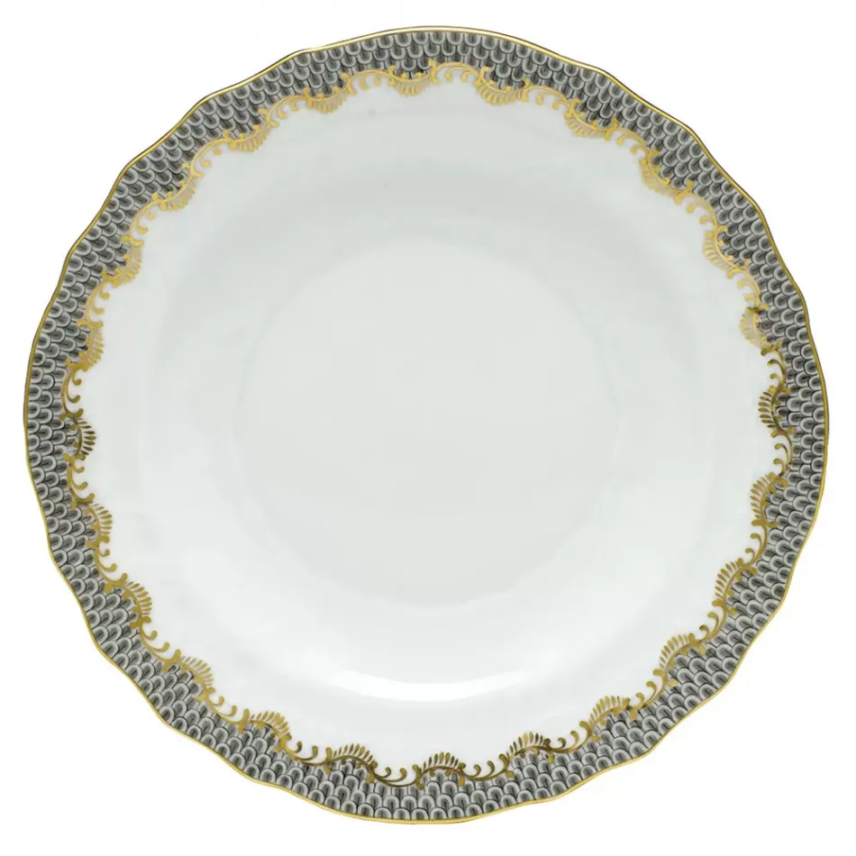 Fish Scale Gray Salad Plate 7.5 in D