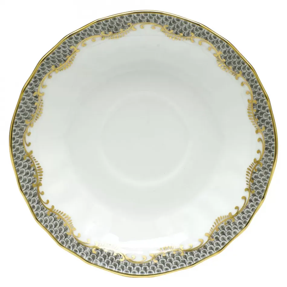 Fish Scale Gray Canton Saucer 5.5 in D