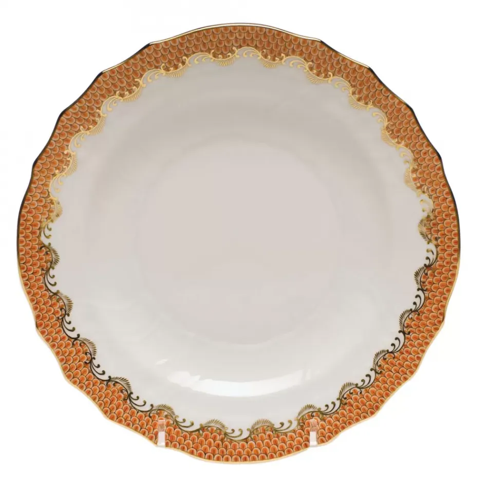 Fish Scale Rust Salad Plate 7.5 in D