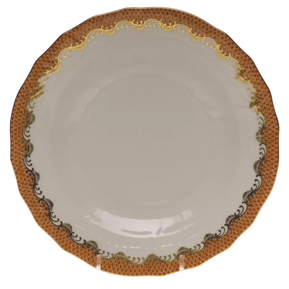 Fish Scale Rust Dessert Plate 8.25 in D