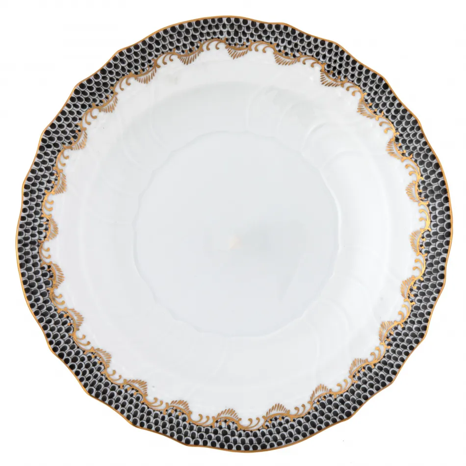 Fish Scale Black Salad Plate