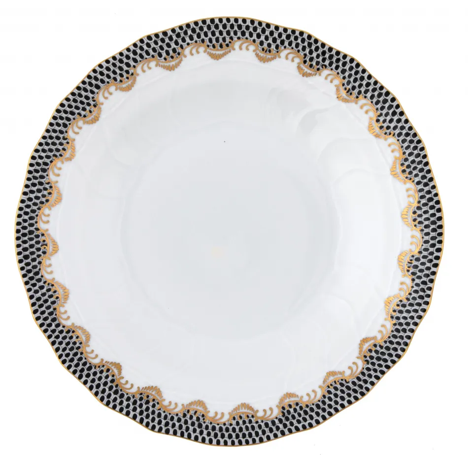 Fish Scale Black Dessert Plate