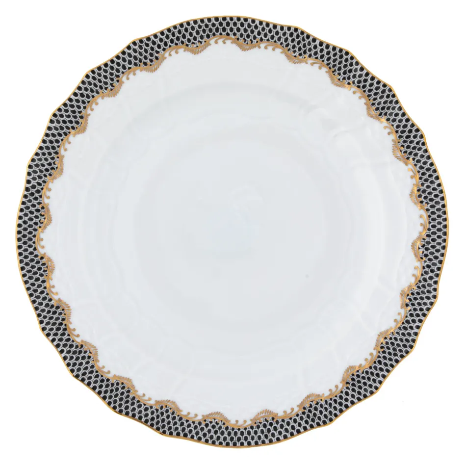 Fish Scale Black Service Plate