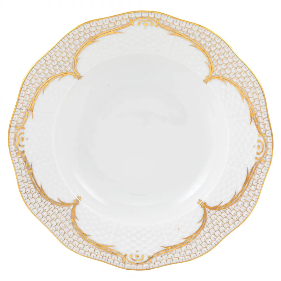 Golden Elegance Gold Rim Soup Plate 8 in D