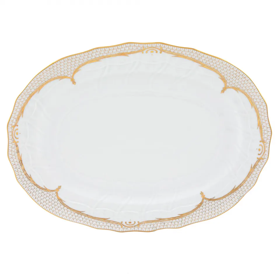 Golden Elegance Gold Platter 15 in L X 11.5 in W