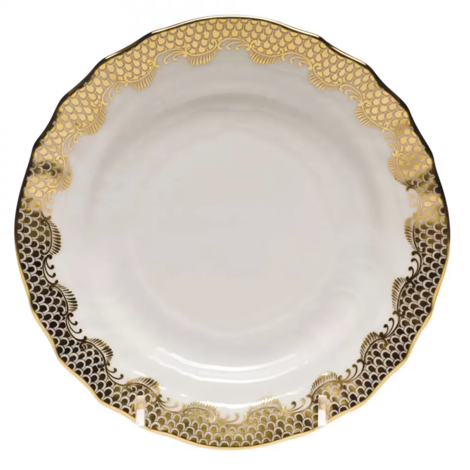 Fish Scale Gold Bread And Butter Plate 6 in D