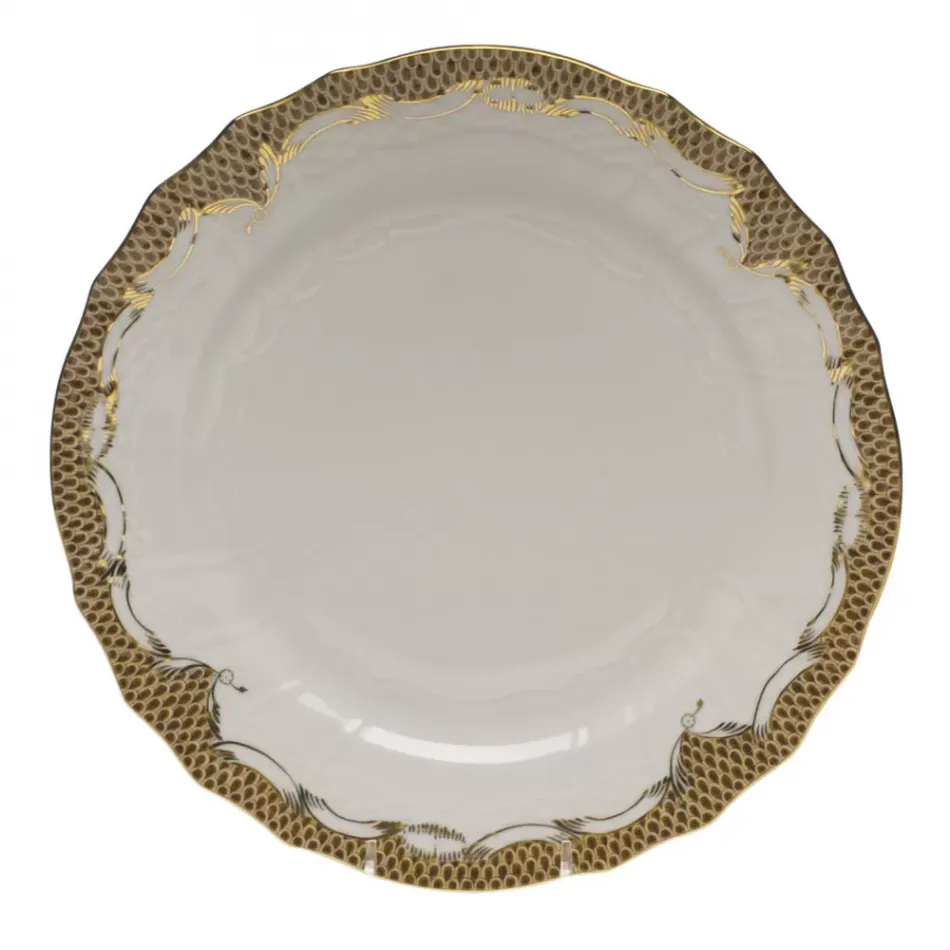 Fish Scale Brown Service Plate 11 in D