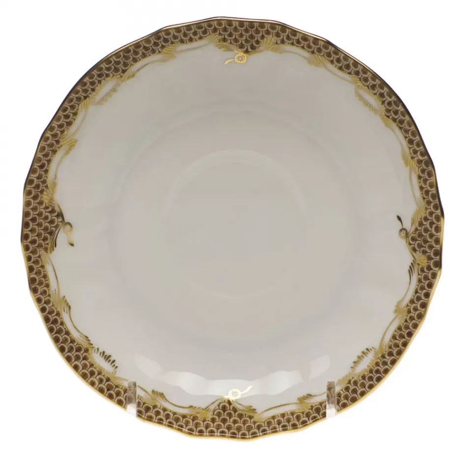 Fish Scale Brown Canton Saucer 5.5 in D