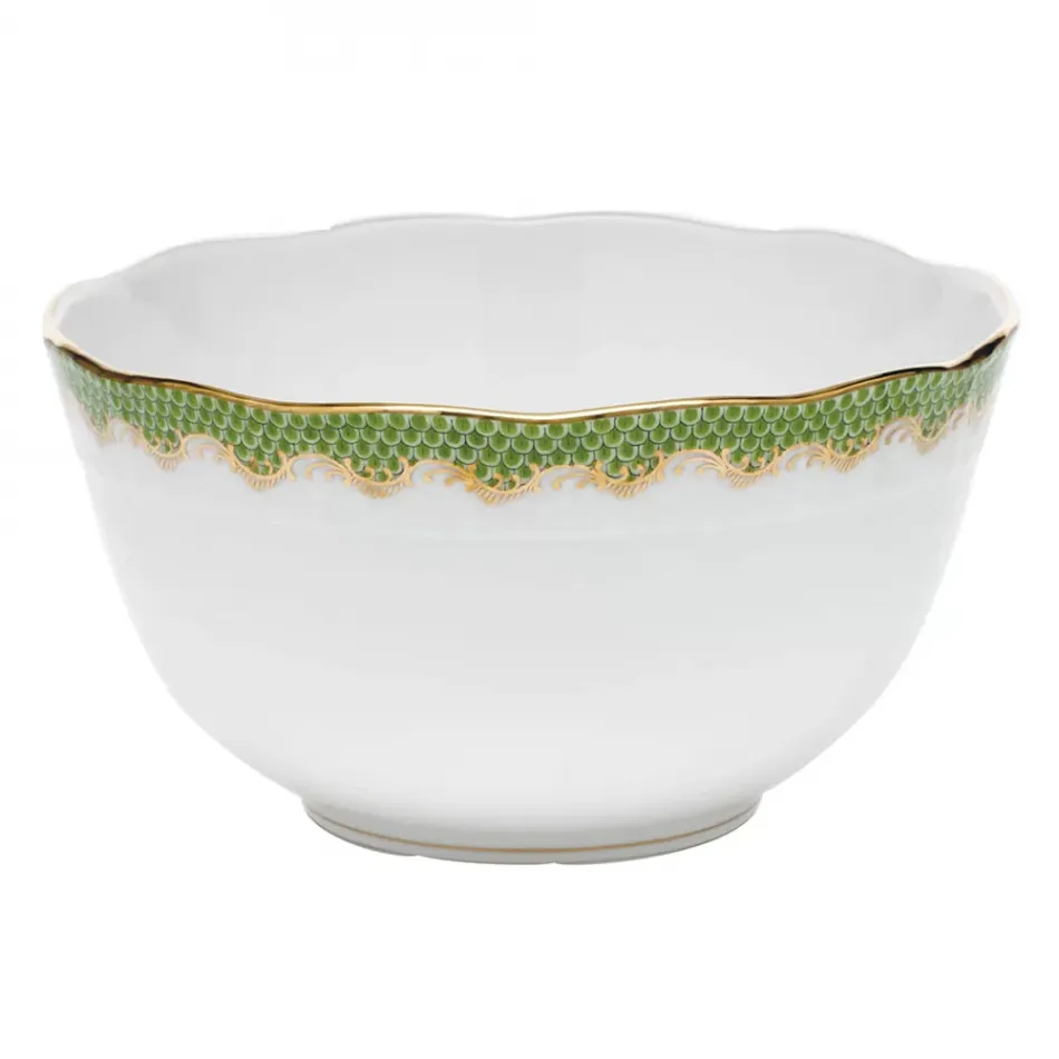 Fish Scale Evergreen Round Bowl 3.5 Pt 7.5 in D