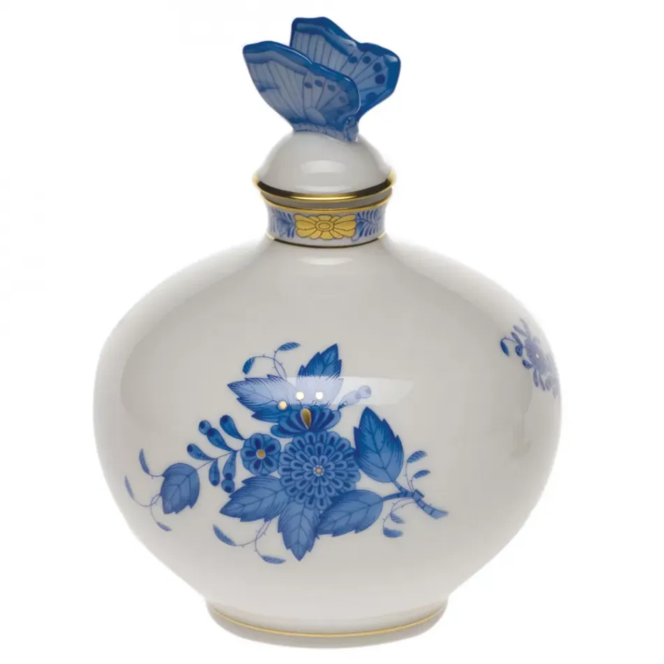 Chinese Bouquet Blue Perfume With Butterfly 4 in W X 5 in H