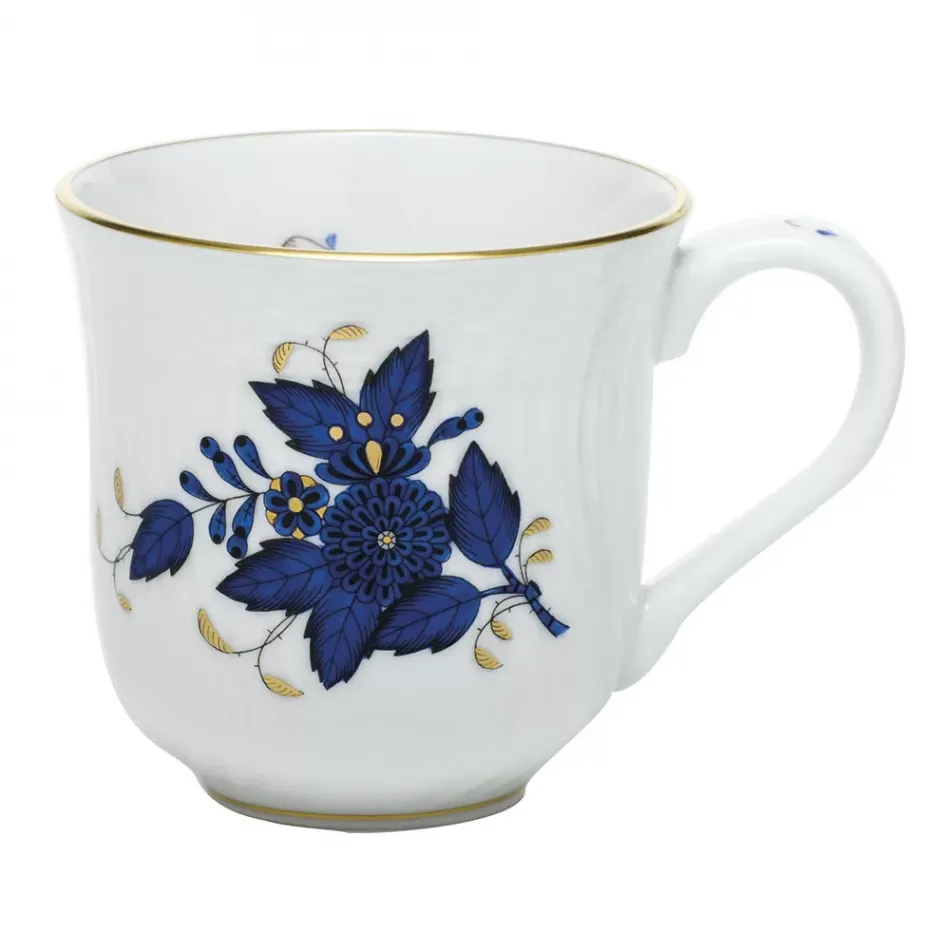 Chinese Bouquet Black Sapphire Mug 10 Oz 3.5 in H