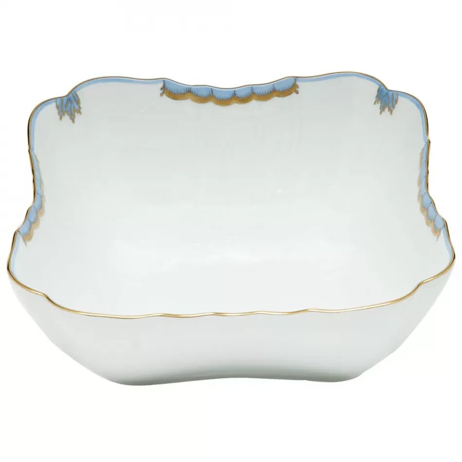 Princess Victoria Light Blue Square Salad Bowl 10 in Sq