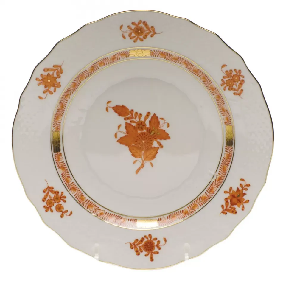 Chinese Bouquet Rust Salad Plate 7.5 in D