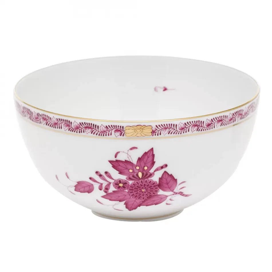 Chinese Bouquet Raspberry Small Bowl 3 in H X 5.75 in D