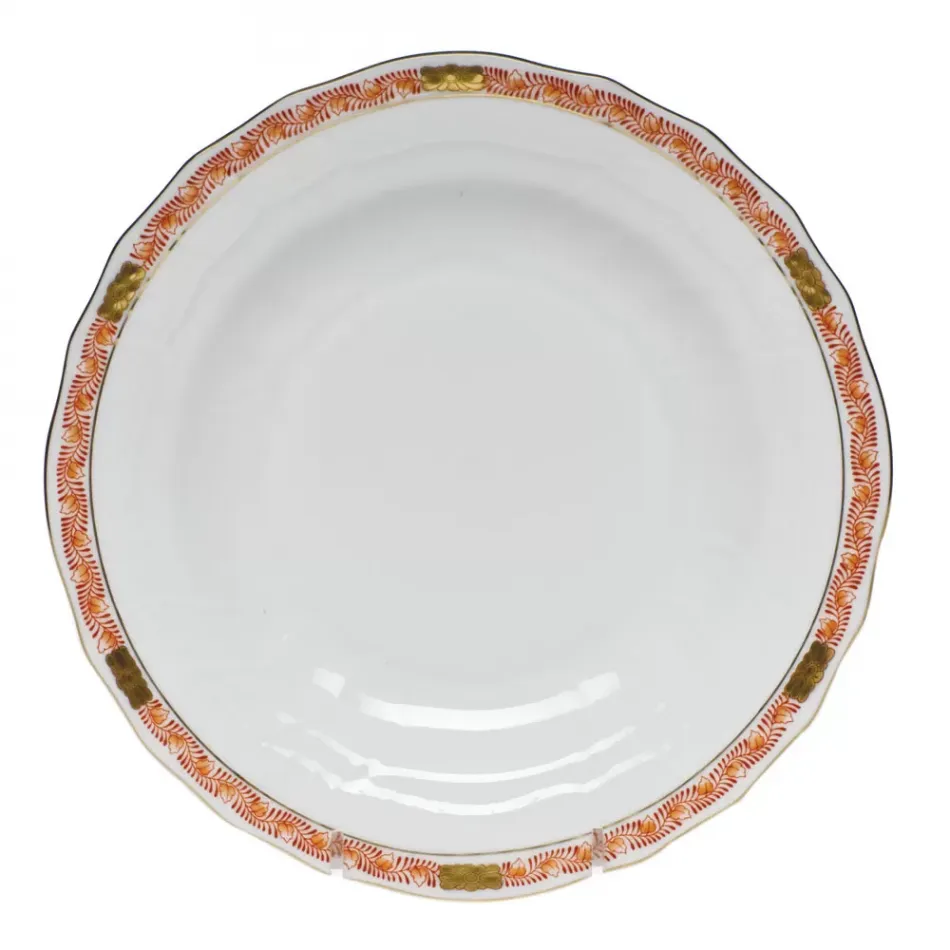 Chinese Bouquet Garland Rust Dessert Plate 8.25 in D