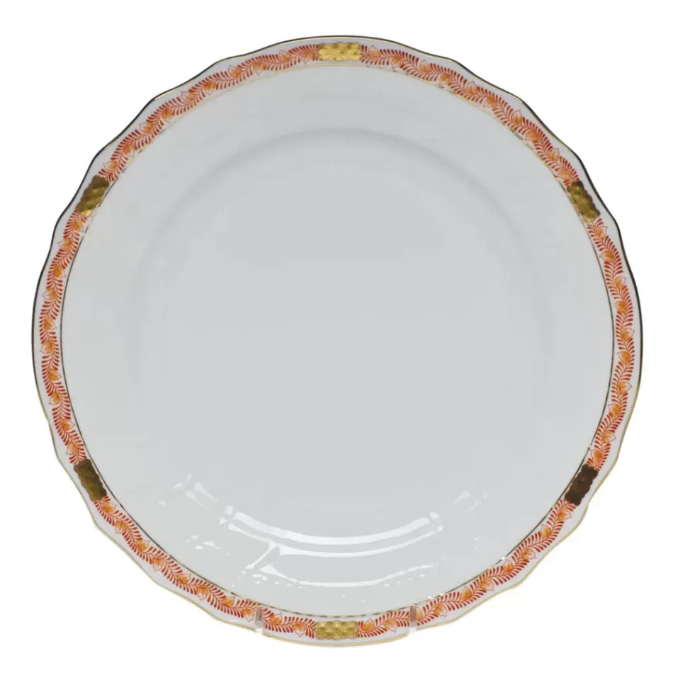 Chinese Bouquet Garland Rust Dinner Plate 10.5 in D