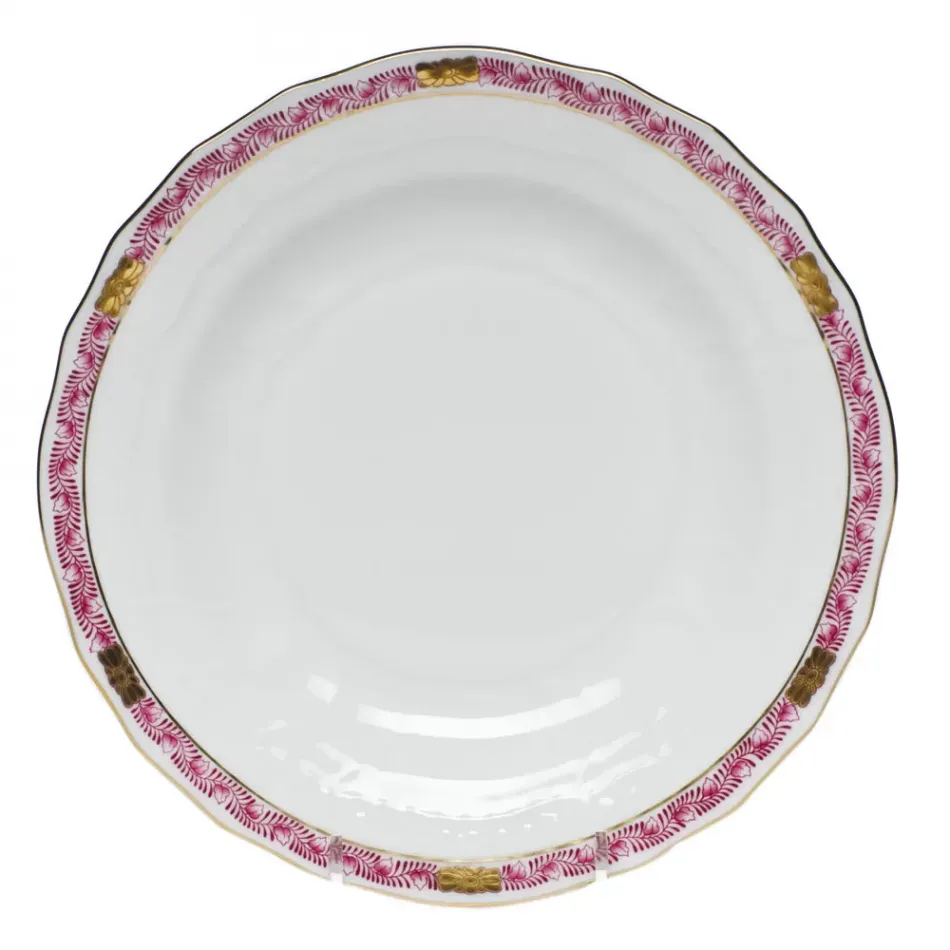 Chinese Bouquet Garland Raspberry Dessert Plate 8.25 in D