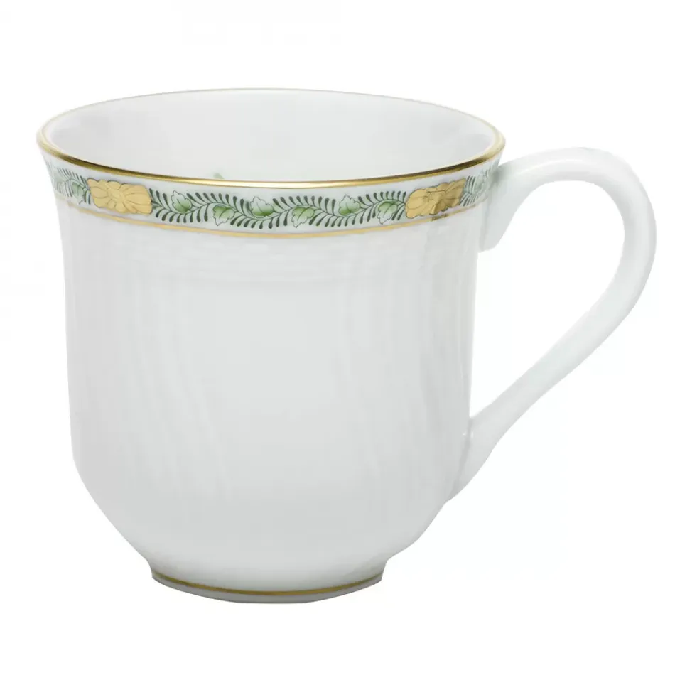 Chinese Bouquet Garland Green Mug 10 Oz 3.5 in H