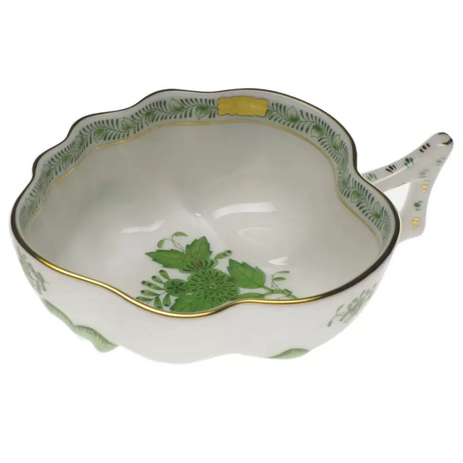 Chinese Bouquet Green Deep Leaf Dish 1.5 in H