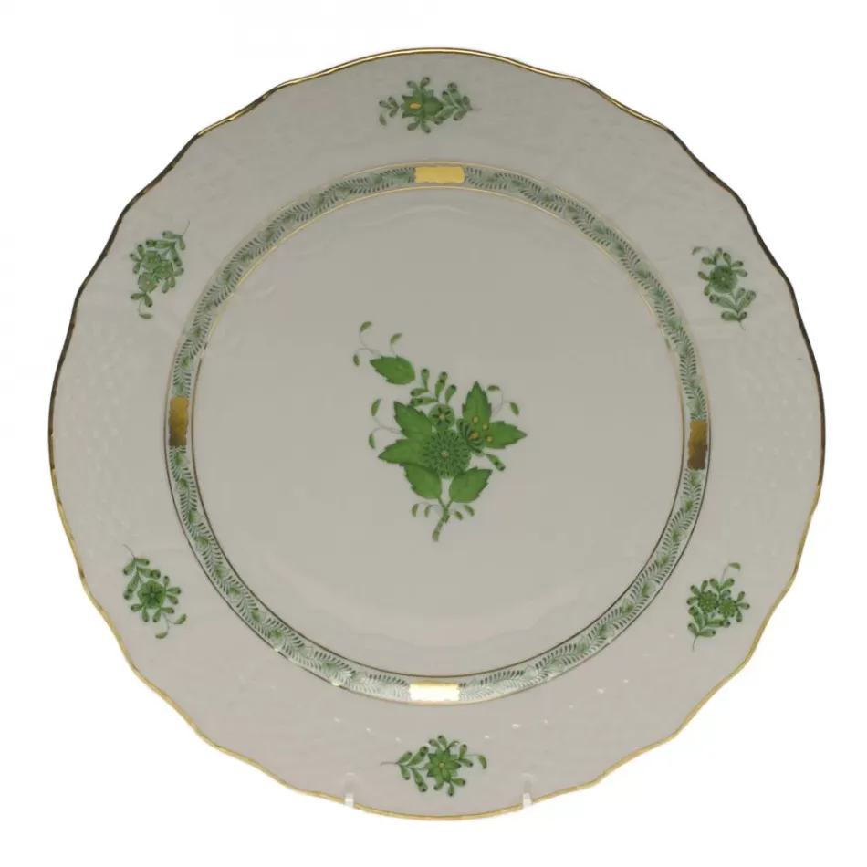 Chinese Bouquet Green Service Plate 11 in D