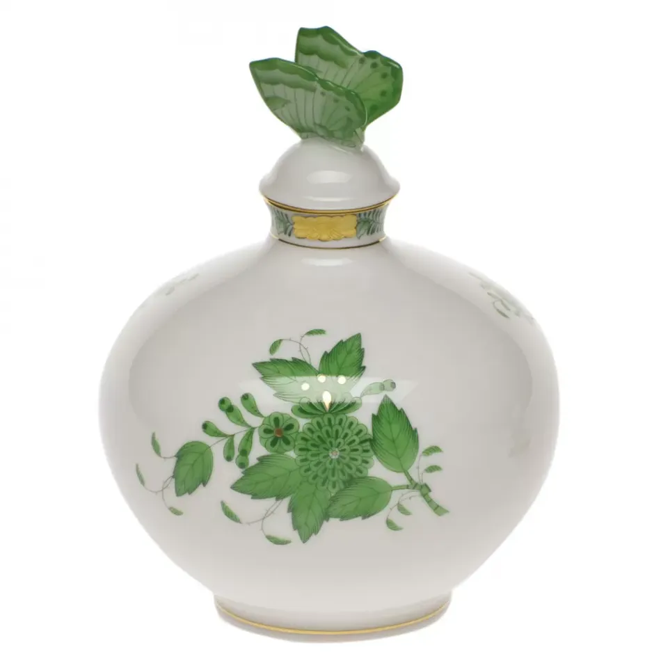 Chinese Bouquet Green Perfume With Butterfly 4 in W X 5 in H