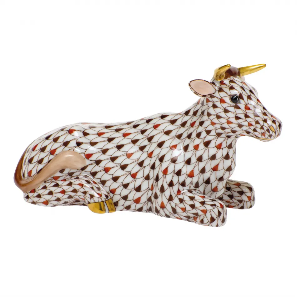 Nativity Lying Cow Multicolor 4.75 in L X 2 in W X 2.75 in H