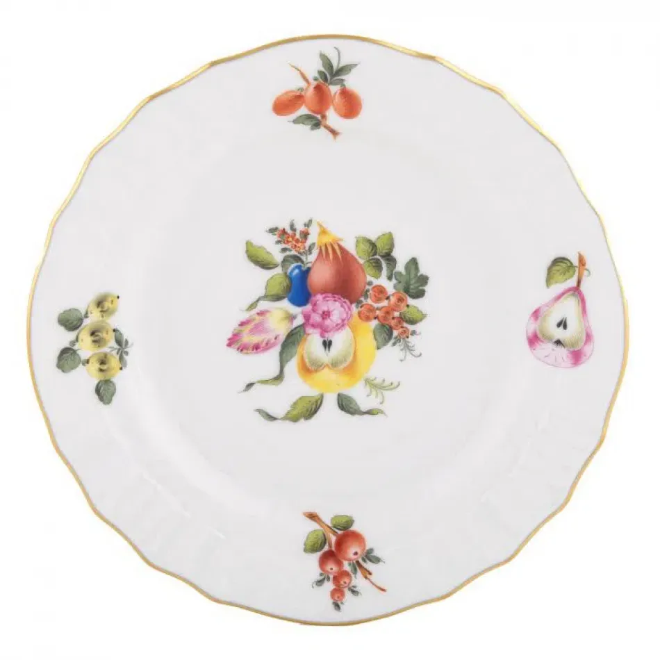 Fruits & Flowers Motif 02 Multicolor Bread And Butter Plate 6 in D