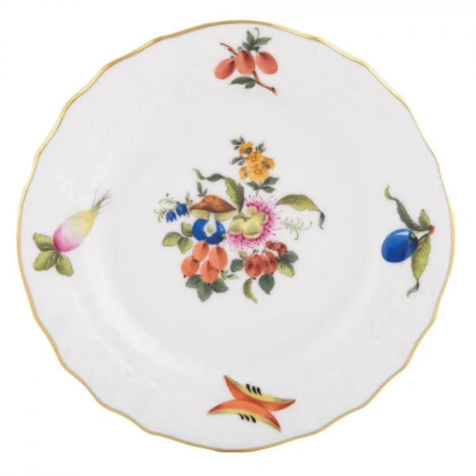 Fruits & Flowers Motif 07 Multicolor Bread And Butter Plate 6 in D