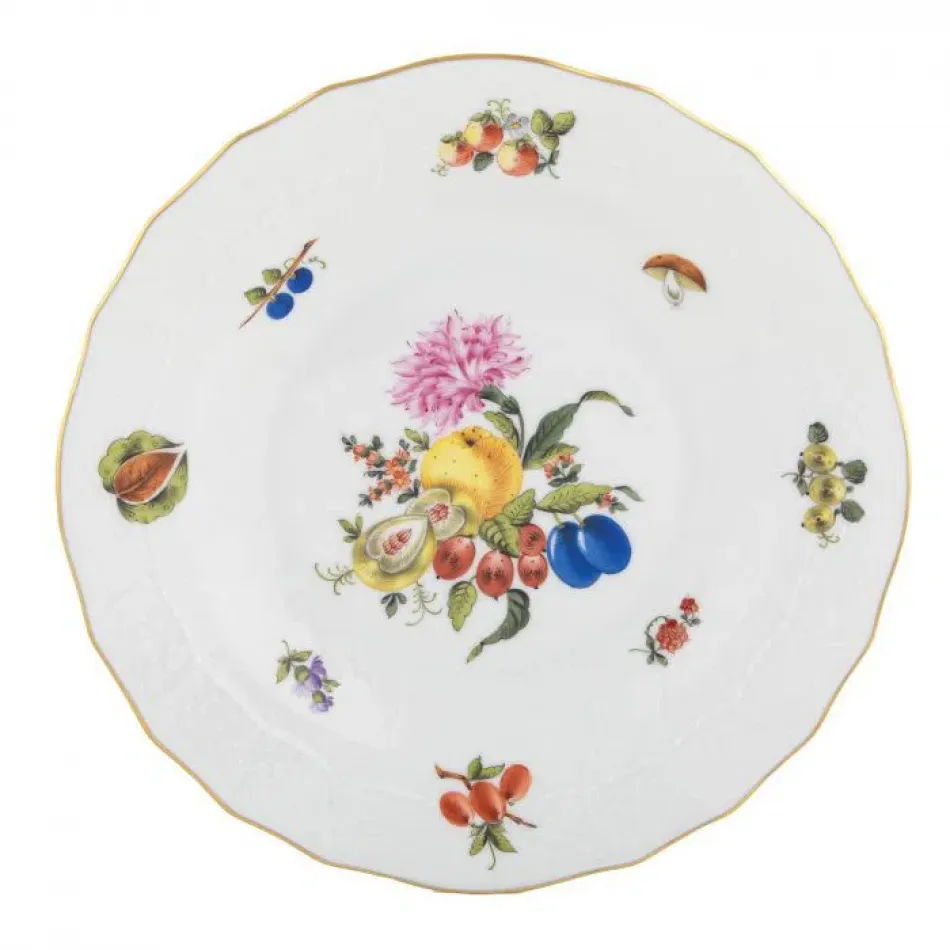 Fruits & Flowers Motif 05 Multicolor Dessert Plate 8.25 in D