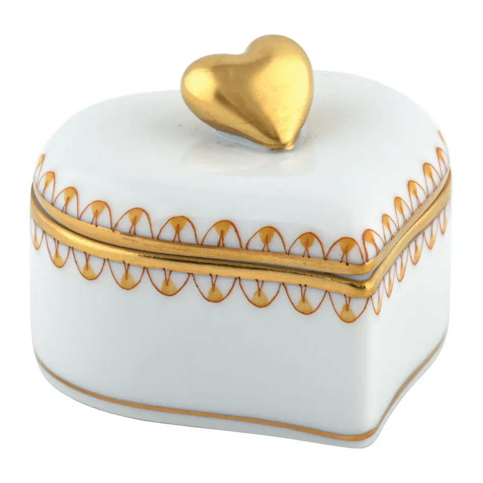 Double Heart Box Butterscotch