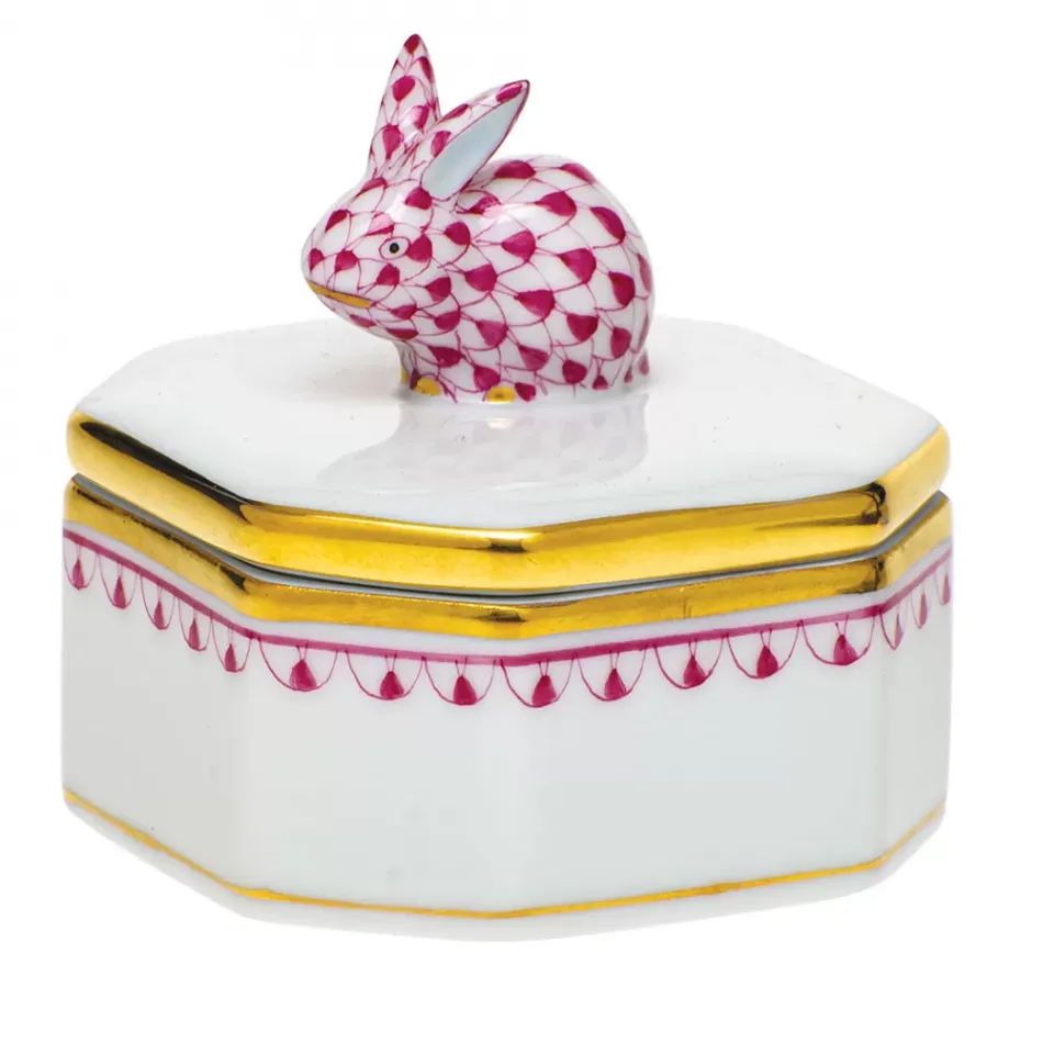 Petite Octagonal Box Raspberry 2 in L X 2 in H