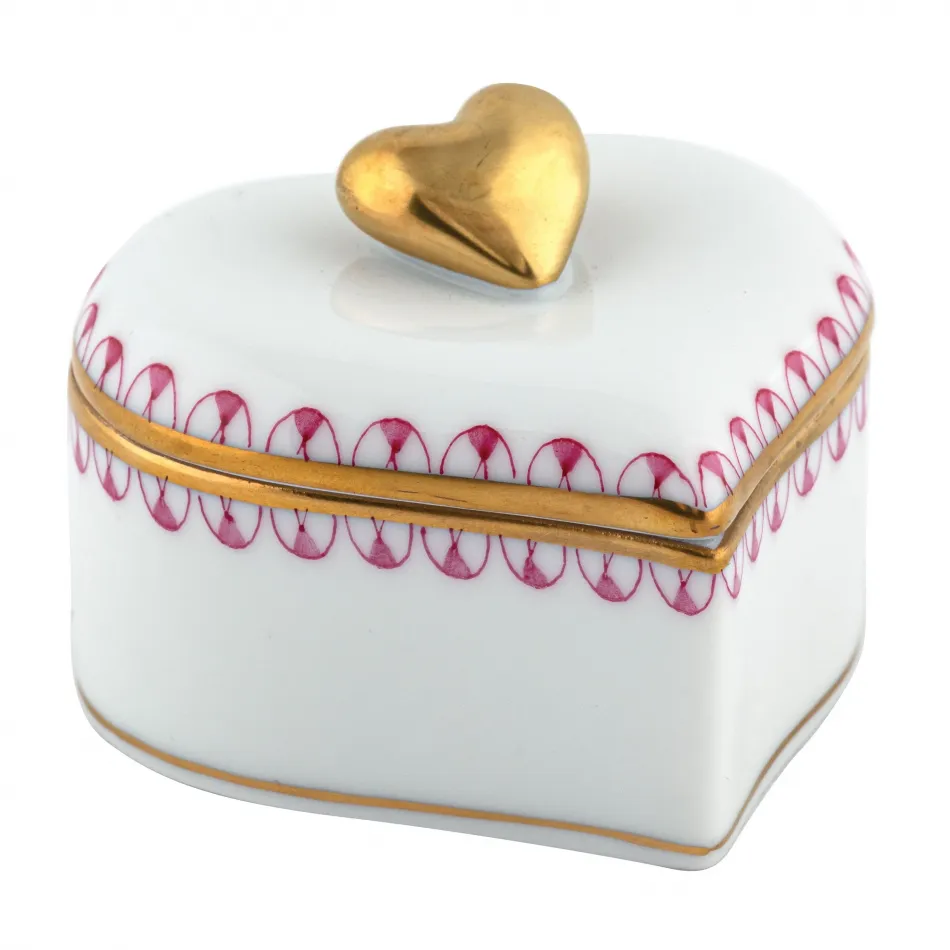 Double Heart Box Raspberry