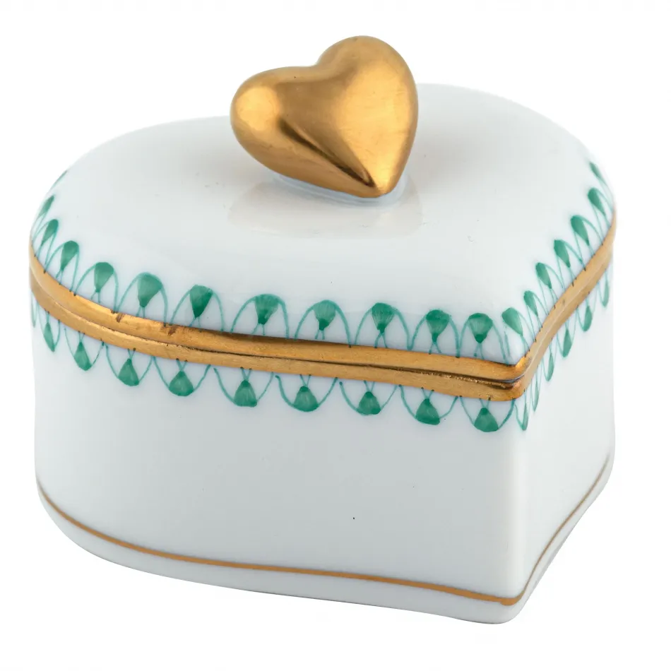 Double Heart Box Green