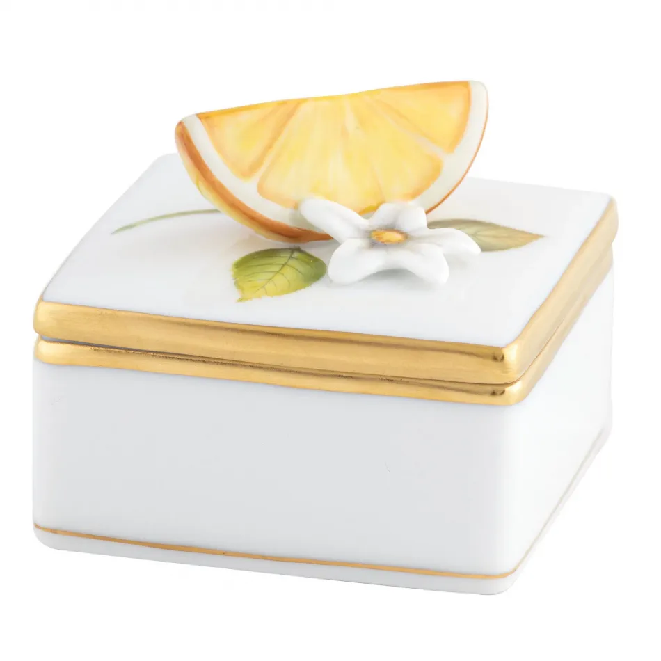 Square Box With Orange Multicolor 2.5 in L X 2.5 in W X 2.25 in H