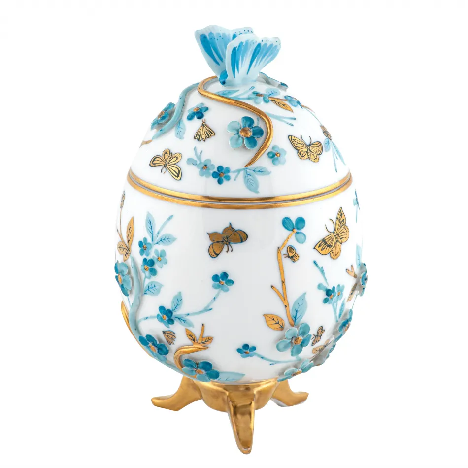 Egg with Flowers Blue