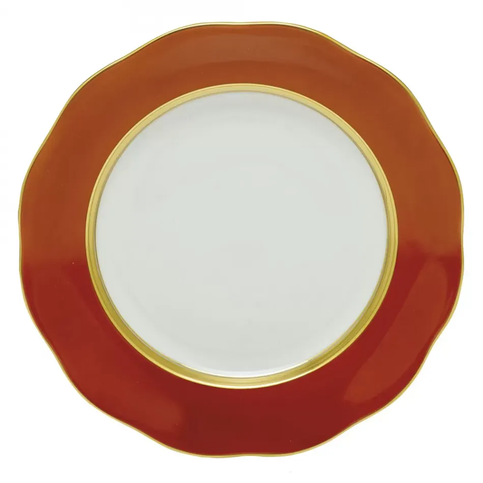 Silk Ribbon Pumpkin Dessert Plate 8.25 in D